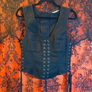 Lip Service Vintage Black Denim Corset top